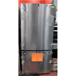 GE STAINLESS STEEL BOTTOM FREEZER FRIDGE