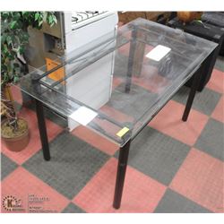 GLASS TOP METAL TABLE