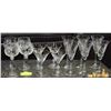 Image 1 : LOT OF 14 PINWHEEL CRYSTAL GLASSES