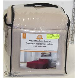 KING SIZE MICRO FLEECE SHEET SET TAUPE COLOR