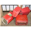 Image 1 : LOT OF 5 GAS CANS VARIOUS SIZES