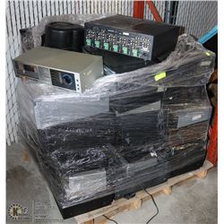 PALLET OF PAWN SHOP HOME AMPS & STEREO COMPONENTS