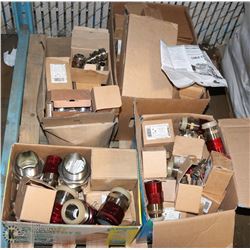 LOT OF 4 BOXES OF APPLETON ELECTRICAL CONNECTORS &