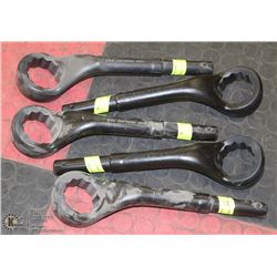 LOT OF 5 GREY TOOLS SIZE 2 1/4" WRENCH ENDS