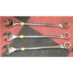 LOT OF 3 GREY TOOLS 1 9/16" HEAVY DUTY WRENCHES