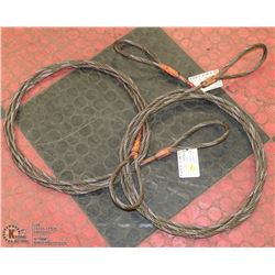 LOT OF 2 TUCK LIFT 3/8" X16' CABLE SLNGS