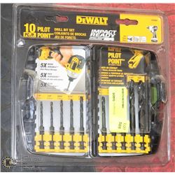 DEWALT 10 PC DRILL BIT SET