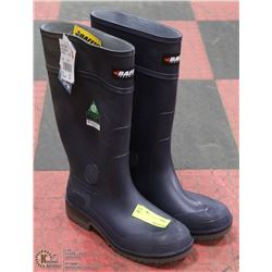 PAIR OF BAFFIN SIZE 10 BLUE STEEL TOE RUBBER