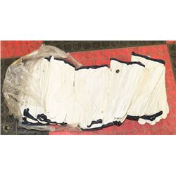 ONE DOZEN LEATHER WORK GLOVES SIZE UNKNOWN