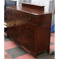 SIDEBOARD AND MIRROR 66X18X42.