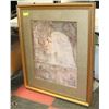 Image 1 : GOLD TONE FRAMED EGYPTIAN PICTURE, 31X37