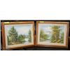 Image 1 : SET OF 2 ESTATE OIL ON CANVAS LANDSCAPE SCENES