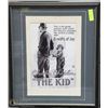 Image 1 : VINTAGE CHARLIE CHAPLIN "THE KID" PRINT, 22X26