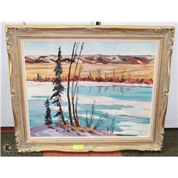 OIL ON CANVAS PAINTING FRAMED BY MURRAY MCDONALD