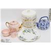 Image 1 : LOT WITH ROYAL DOULTON PLATE WITH PINK TEA SET,