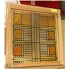 Image 1 : FAUX STAINED GLASS WINDOW 28X28.