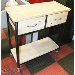 2 TIER 2 DRAWER SHOP STAND ON CASTORS