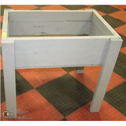 RAISED GRAY PLANTER 23"X35"X31"H
