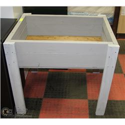 RAISED GRAY PLANTER 25"X35"X31"H