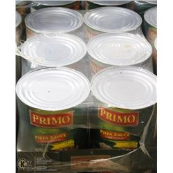 CASE WITH 6 LARGE CANS OF PRIMO TRADITIONAL