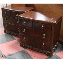 2 BEDSIDE DRAWER TABLE 32X19X30.