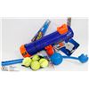 Image 1 : NERF DOG BALL GUN WITH EXTRA BALLS & THROWER.