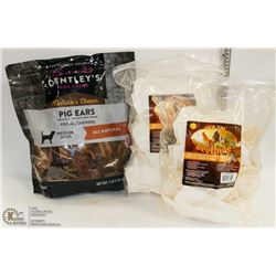 FLAT OF DOG CHEWS INCL PIGS EARS & ALL BEEF