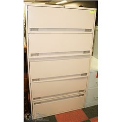 5 DRAWER FILING CABINET 36X18X65.