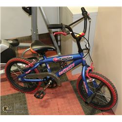 CHILDRENS INFINITY BIKE W/ TRICK SPOKES ON FRONT