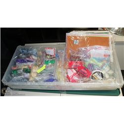 LARGE RUBBERMAID TOTE FILLED W/BEADING CRAFT