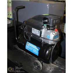 POWERFIST 2HP 5.6GAL HORIZONTAL AIR COMPRESSOR.