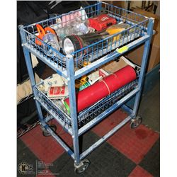 3 TIER ROLLING HEAVY DUTY SHOP / GARAGE CART WITH