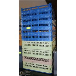 6-1/2FT TALL STACK OF ASSORTED DISHWASHER TRAYS