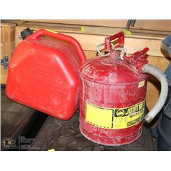 PAIR OF JERRY CANS - 1 WITH PUMP