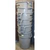 Image 1 : STACK OF 5 LARGE RUBBERMAID GARBAGE CANS WITH