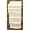 Image 1 : 5 DRAWER ROLLING PLASTIC STORAGE CART - 35"H X