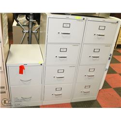 PAIR OF 4 DRAWER FILING CABINETS SOLD WITH 2 DRAWE