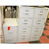 Image 1 : PAIR OF 4 DRAWER FILING CABINETS SOLD WITH 2 DRAWE