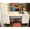 Image 1 : METAL OFFICE DESK SOLD WITH 2 DRAWER FILING