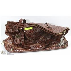 JESSICA SIMPSON SNAKE SKIN STYLE TOTE BAG.
