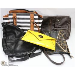 LOT OF 6 NEW ASSORTED PURSES AND BAGS