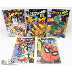LOT OF 5 SPIDERMAN COMICBOOKS INCLK #2, 1986,