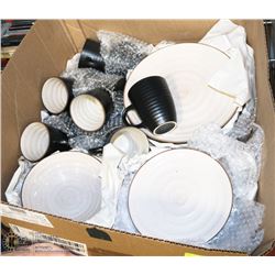 LARGE BOX W/34-PC HOME STUDIO DISHWARE