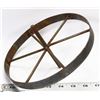 Image 1 : ANTIQUE WAGON WHEEL APPROX 10" DIAMETER
