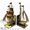 Image 1 : VINTAGE METAL SHIP BOOKENDS