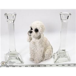 LOT WITH CLASSIC CRITTERS WHITE POODLE FIGURE AND