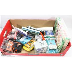 LOT OF OFFICE AND NEW TOOLS INCL STANLEY 100' TAPE