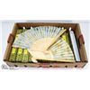 Image 1 : FLAT OF 30 ASSORTED DECORATIVE HAND FANS