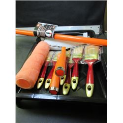 New Painting Bundle / 2 rollers / 6 brushes / 2 Trays / 32-54" Telescoping