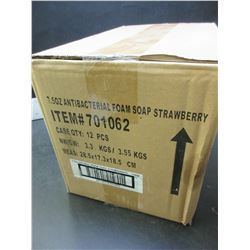 New Case of 12 Antibacterial Foam Pump Soap Strwaberry / 7.5oz each